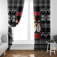 Chillin With My Snowmies Christmas Window Curtain Xmas Holiday Patterns - Wonder Print Shop