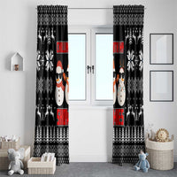Chillin With My Snowmies Christmas Window Curtain Xmas Holiday Patterns - Wonder Print Shop