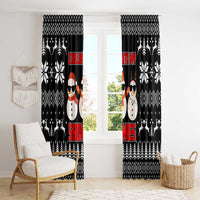 Chillin With My Snowmies Christmas Window Curtain Xmas Holiday Patterns - Wonder Print Shop