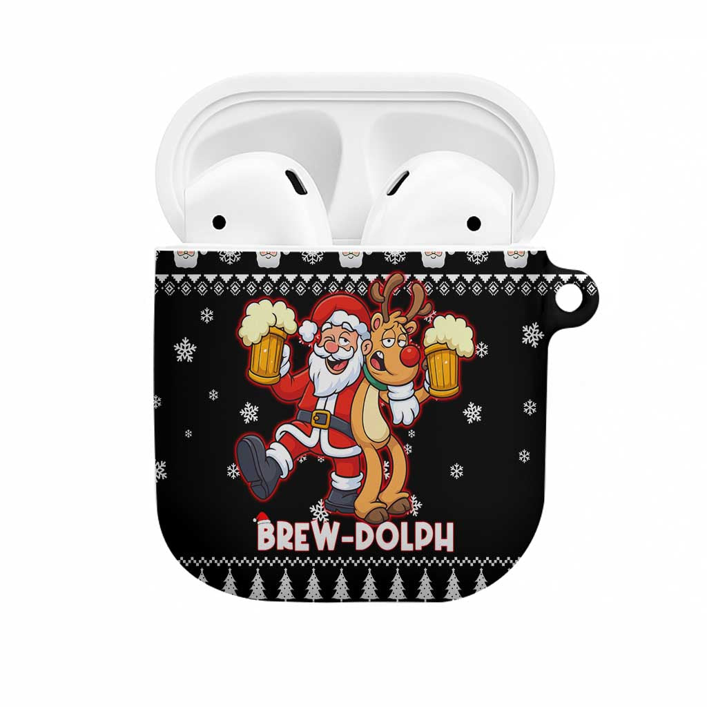 Christmas Brewdolph Reindeer AirPods Case Xmas Holiday Patterns - Wonder Print Shop