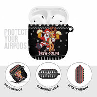Christmas Brewdolph Reindeer AirPods Case Xmas Holiday Patterns - Wonder Print Shop