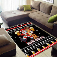Christmas Brewdolph Reindeer Area Rug Xmas Holiday Patterns - Wonder Print Shop