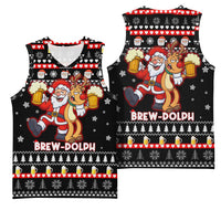 Christmas Brewdolph Reindeer Basketball Jersey Xmas Holiday Patterns - Wonder Print Shop