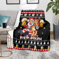 Christmas Brewdolph Reindeer Blanket Xmas Holiday Patterns - Wonder Print Shop