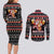 Christmas Brewdolph Reindeer Couples Matching Long Sleeve Bodycon Dress and Long Sleeve Button Shirt Xmas Holiday Patterns - Wonder Print Shop