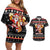 Christmas Brewdolph Reindeer Couples Matching Off Shoulder Short Dress and Hawaiian Shirt Xmas Holiday Patterns - Wonder Print Shop