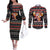 Christmas Brewdolph Reindeer Couples Matching Off The Shoulder Long Sleeve Dress and Long Sleeve Button Shirt Xmas Holiday Patterns - Wonder Print Shop