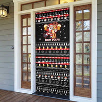 Christmas Brewdolph Reindeer Door Cover Xmas Holiday Patterns - Wonder Print Shop