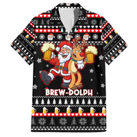 Christmas Brewdolph Reindeer Family Matching Long Sleeve Bodycon Dress and Hawaiian Shirt Xmas Holiday Patterns - Wonder Print Shop