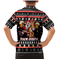 Christmas Brewdolph Reindeer Family Matching Mermaid Dress and Hawaiian Shirt Xmas Holiday Patterns - Wonder Print Shop