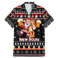 Christmas Brewdolph Reindeer Family Matching Mermaid Dress and Hawaiian Shirt Xmas Holiday Patterns - Wonder Print Shop