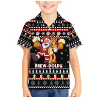 Christmas Brewdolph Reindeer Family Matching Mermaid Dress and Hawaiian Shirt Xmas Holiday Patterns - Wonder Print Shop