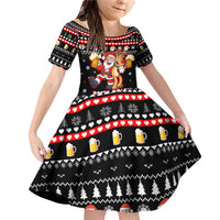 Christmas Brewdolph Reindeer Family Matching Off Shoulder Short Dress and Hawaiian Shirt Xmas Holiday Patterns - Wonder Print Shop