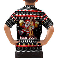 Christmas Brewdolph Reindeer Family Matching Puletasi and Hawaiian Shirt Xmas Holiday Patterns - Wonder Print Shop