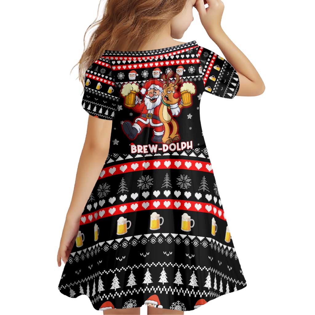 Christmas Brewdolph Reindeer Family Matching Puletasi and Hawaiian Shirt Xmas Holiday Patterns - Wonder Print Shop