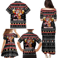 Christmas Brewdolph Reindeer Family Matching Puletasi and Hawaiian Shirt Xmas Holiday Patterns - Wonder Print Shop