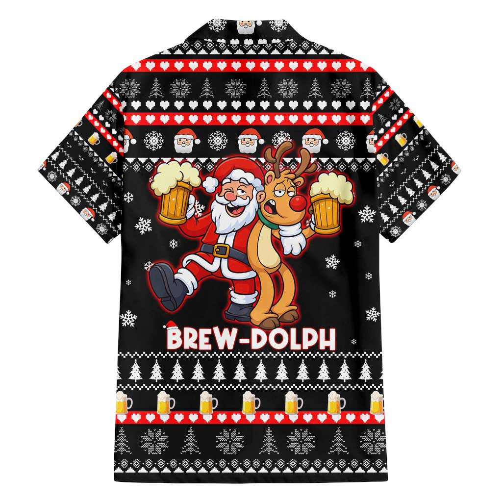 Christmas Brewdolph Reindeer Family Matching Puletasi and Hawaiian Shirt Xmas Holiday Patterns - Wonder Print Shop