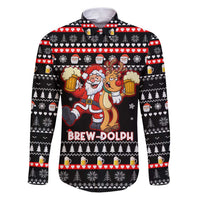Christmas Brewdolph Reindeer Family Matching Puletasi and Hawaiian Shirt Xmas Holiday Patterns - Wonder Print Shop