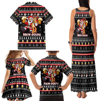 Christmas Brewdolph Reindeer Family Matching Tank Maxi Dress and Hawaiian Shirt Xmas Holiday Patterns - Wonder Print Shop