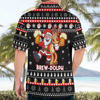 Christmas Brewdolph Reindeer Hawaiian Shirt Xmas Holiday Patterns - Wonder Print Shop