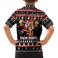Christmas Brewdolph Reindeer Kid Hawaiian Shirt Xmas Holiday Patterns - Wonder Print Shop