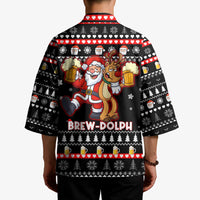 Christmas Brewdolph Reindeer Kimono Xmas Holiday Patterns - Wonder Print Shop