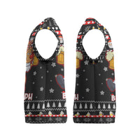 Christmas Brewdolph Reindeer Christmas Knitted V-Neck Vest Xmas Holiday Patterns - Wonder Print Shop