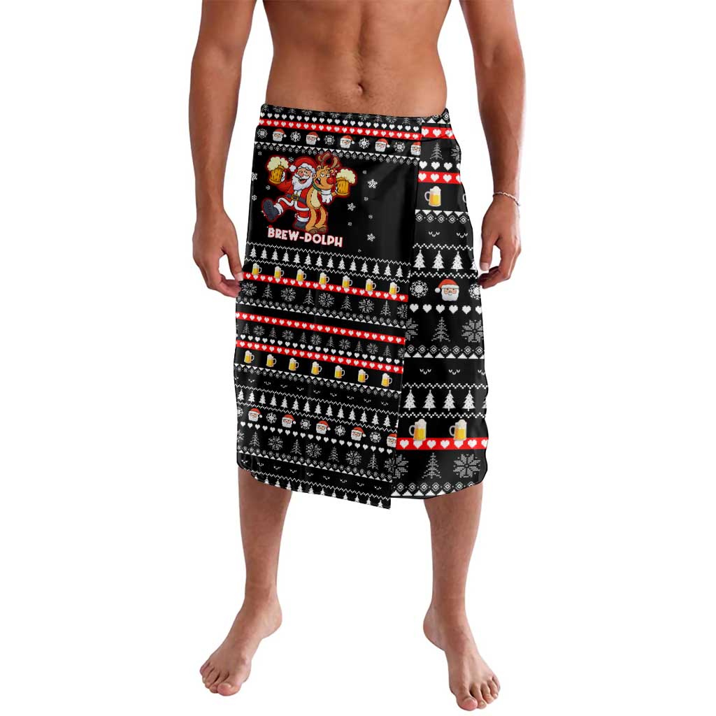 Christmas Brewdolph Reindeer Lavalava Xmas Holiday Patterns - Wonder Print Shop