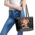 Christmas Brewdolph Reindeer Leather Tote Bag Xmas Holiday Patterns - Wonder Print Shop