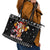Christmas Brewdolph Reindeer Leather Tote Bag Xmas Holiday Patterns - Wonder Print Shop