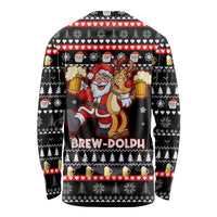 Christmas Brewdolph Reindeer Long Sleeve Shirt Xmas Holiday Patterns - Wonder Print Shop