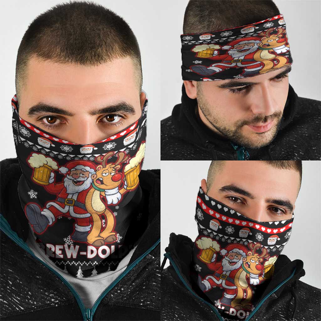Christmas Brewdolph Reindeer Neck Gaiter Xmas Holiday Patterns - Wonder Print Shop