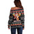 Christmas Brewdolph Reindeer Off Shoulder Sweater Xmas Holiday Patterns - Wonder Print Shop