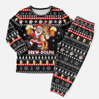 Christmas Brewdolph Reindeer Christmas Pajama Set Xmas Holiday Patterns - Wonder Print Shop
