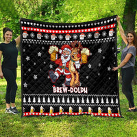 Christmas Brewdolph Reindeer Quilt Xmas Holiday Patterns - Wonder Print Shop