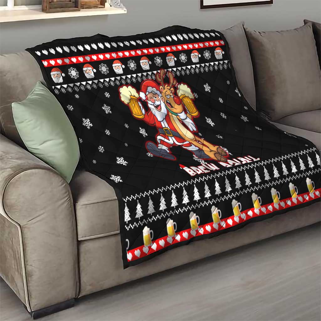 Christmas Brewdolph Reindeer Quilt Xmas Holiday Patterns - Wonder Print Shop