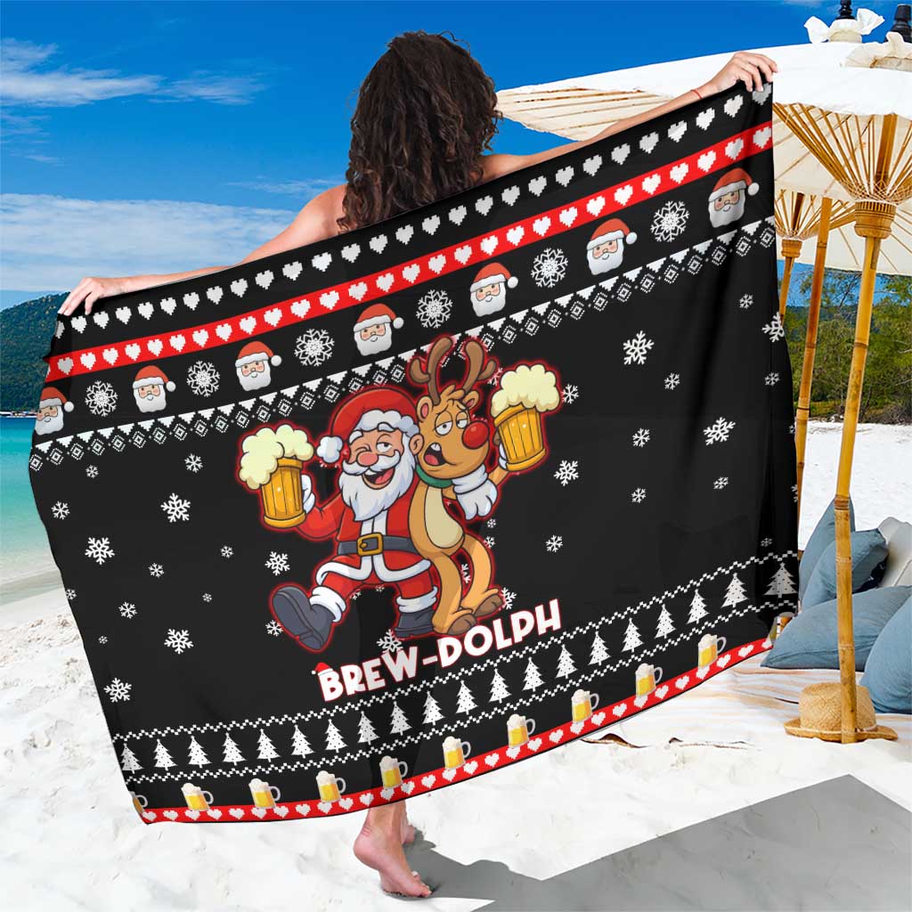 Christmas Brewdolph Reindeer Sarong Xmas Holiday Patterns - Wonder Print Shop