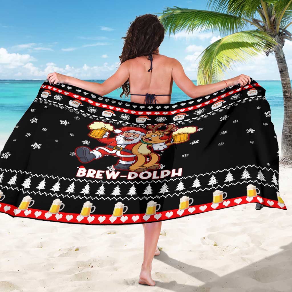 Christmas Brewdolph Reindeer Sarong Xmas Holiday Patterns - Wonder Print Shop
