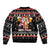 Christmas Brewdolph Reindeer Sleeve Zip Bomber Jacket Xmas Holiday Patterns - Wonder Print Shop