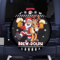 Christmas Brewdolph Reindeer Spare Tire Cover Xmas Holiday Patterns - Wonder Print Shop