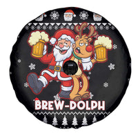Christmas Brewdolph Reindeer Spare Tire Cover Xmas Holiday Patterns - Wonder Print Shop
