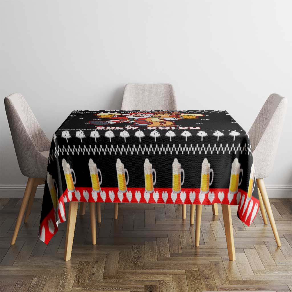 Christmas Brewdolph Reindeer Tablecloth Xmas Holiday Patterns - Wonder Print Shop