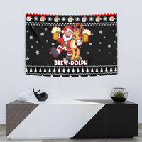 Christmas Brewdolph Reindeer Tapestry Xmas Holiday Patterns - Wonder Print Shop