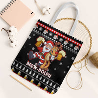Christmas Brewdolph Reindeer Tote Bag Xmas Holiday Patterns - Wonder Print Shop