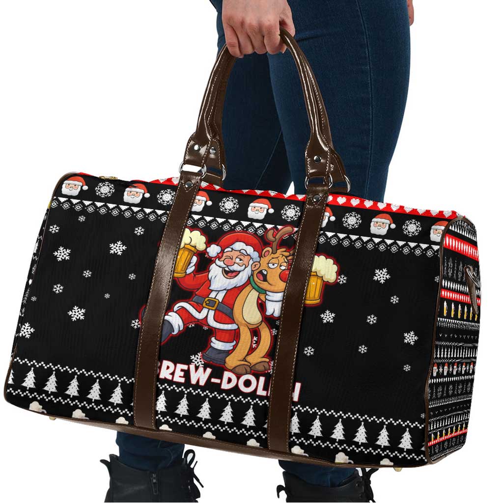 Christmas Brewdolph Reindeer Travel Bag Xmas Holiday Patterns - Wonder Print Shop