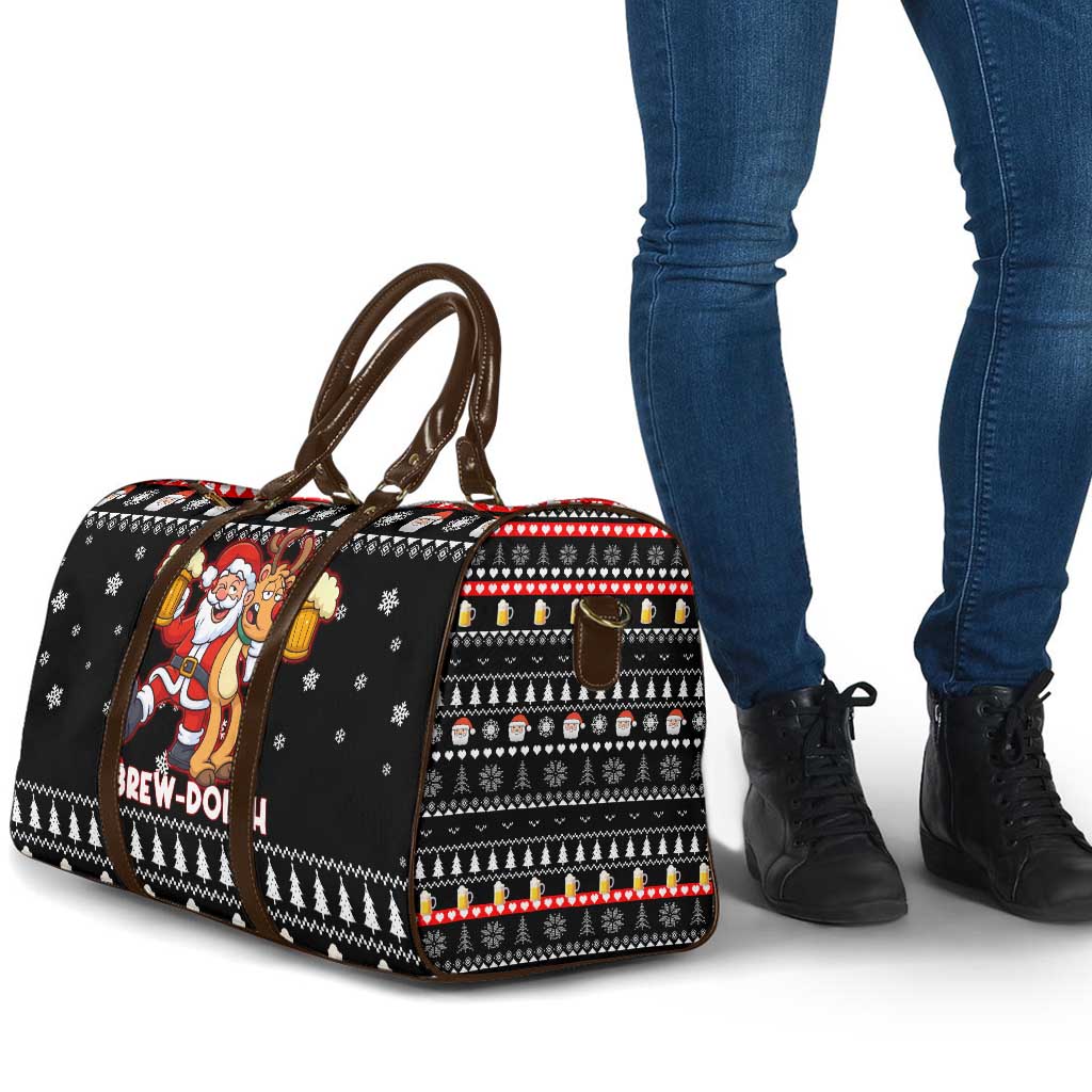Christmas Brewdolph Reindeer Travel Bag Xmas Holiday Patterns - Wonder Print Shop