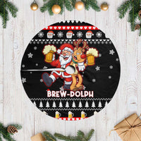 Christmas Brewdolph Reindeer Tree Skirt Xmas Holiday Patterns - Wonder Print Shop