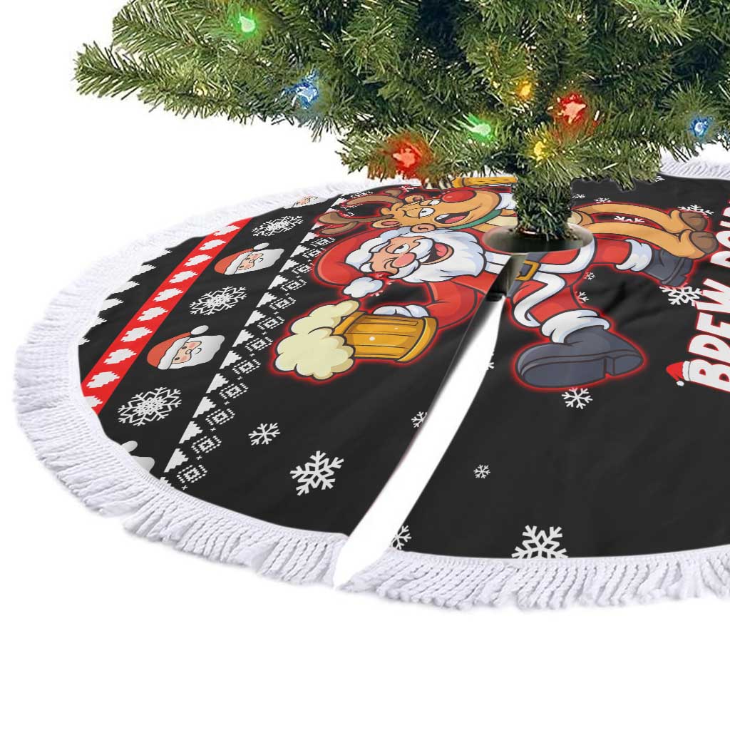 Christmas Brewdolph Reindeer Tree Skirt Xmas Holiday Patterns - Wonder Print Shop