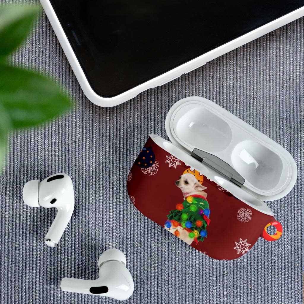 Chihuahua Dog Attitude Christmas AirPods Case Xmas Holiday Patterns - Wonder Print Shop
