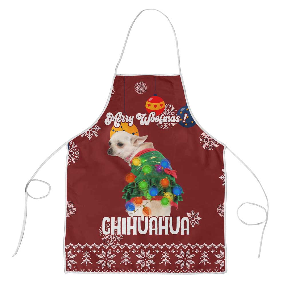 Chihuahua Dog Attitude Christmas Apron Xmas Holiday Patterns - Wonder Print Shop